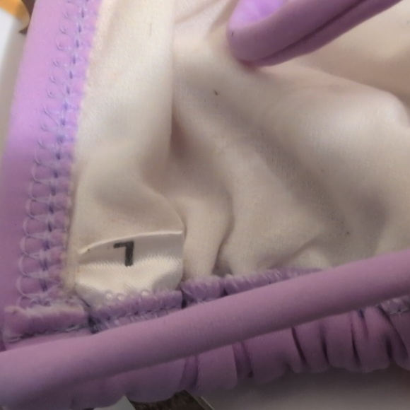 Sabree Y2K 2000's Purple String Tie Bikini Top Size Large Vintage Retro - Picture 4 of 5